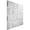Ekena Millwork Baile EnduraWall Decorative 3D Wall Panel, White, 19 5/8"W x 19 5/8"H WP20X20BAWH - alternate 5